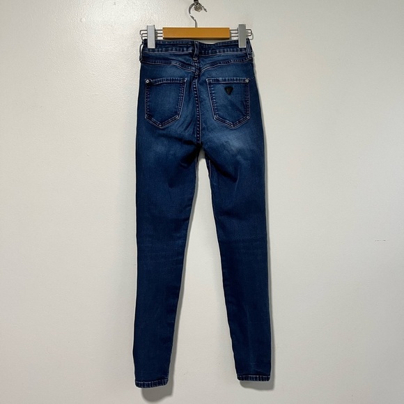 Guess 1981 Skinny Jeans Blue Stretch Denim Size 25 - Picture 8 of 13